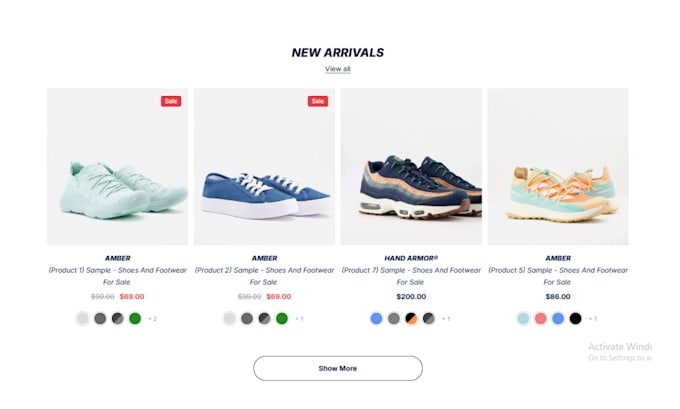 Gig Preview - Build profitable sneakers shopify store footwear dropshipping store shoe website