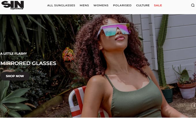 Gig Preview - Design profitable sunglasses shopify website eyeglasses website jewelry store