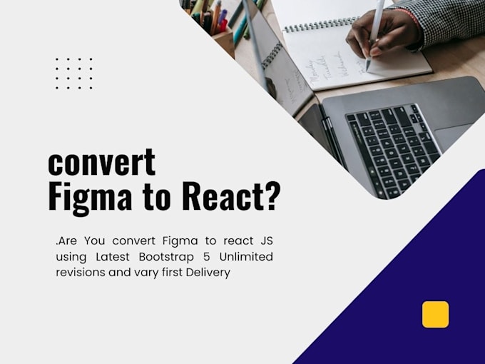 Gig Preview - Convert figma design to react js website using bootstrap