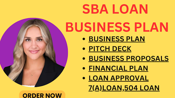 Gig Preview - Prepare an sba business plan and pitch deck for loan approval