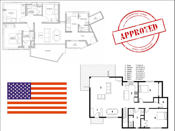 Gig Preview - Do california,texas,florida,pe stamp city  permit structural floor plan, hvac