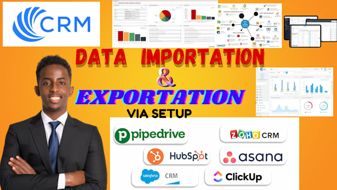 Gig Preview - Import and export data, funnelish,to pipedrive, hubspot, zoho and kajabi website