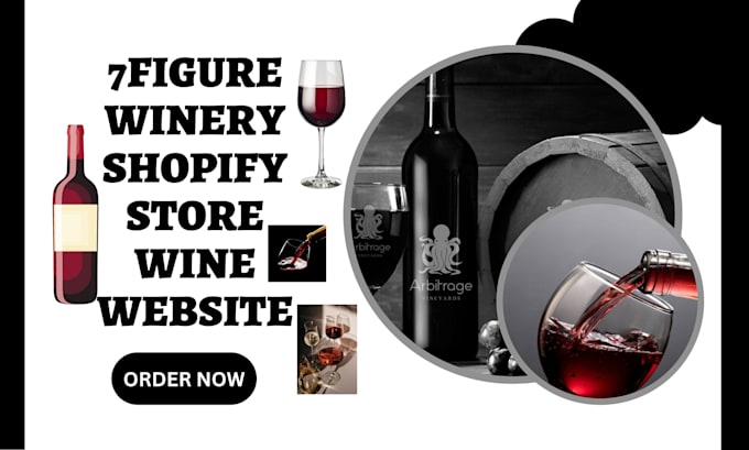 Gig Preview - Design winery shopify store wine store liquor website