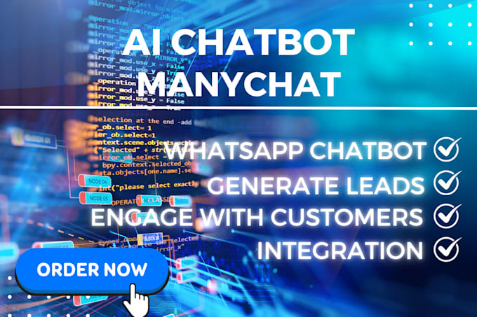 Gig Preview - Design and optimize manychat chatbot for your business, whatsapp, facebook