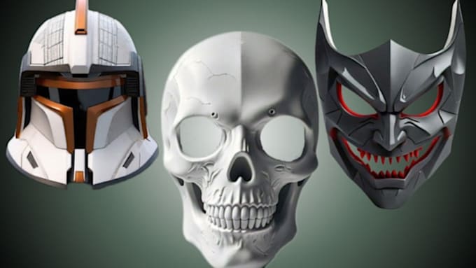 Bestseller - sculpt 3d mask 3d helmet mask helmet cosplay 3d model 3d mask for printing