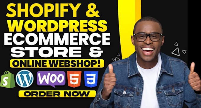 Gig Preview - Design webshop online store, shopify webshop ecommerce website woocommerce store