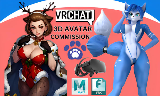 Bestseller - create 3d model, vrc avatar, furry vrchat, 3d character anime, nsfw from scratch