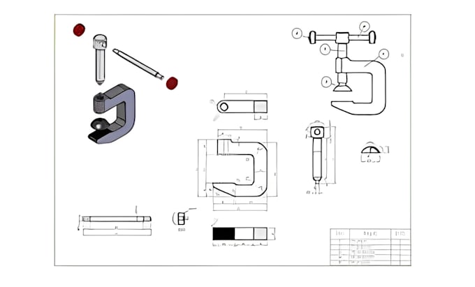 Gig Preview - Do cad 2d technical drawings for manufacturing 3d and patent drawings