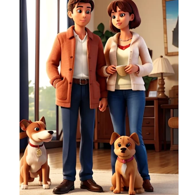 Gig Preview - Pixar photo with your pet