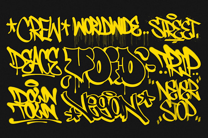 Gig Preview - Create a hand drawn tagging or throw up graffiti design