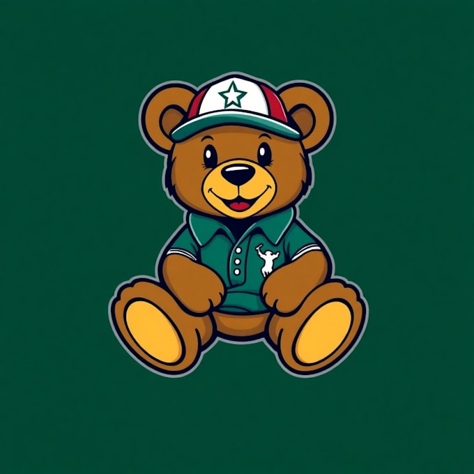 Gig Preview - Make polo teddy bear cartoon mascot for logo and streetwear tshirt design