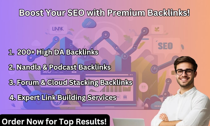 Gig Preview - Build premium SEO backlinks for top rankings