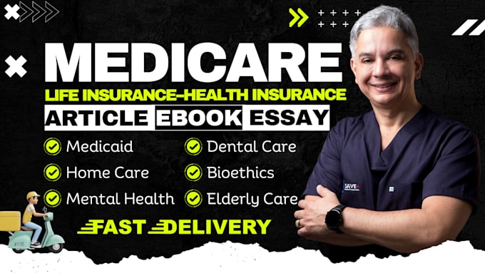 Gig Preview - Ghostwrite medicare ebook, bioethics article, medical ebook writer, elderly care