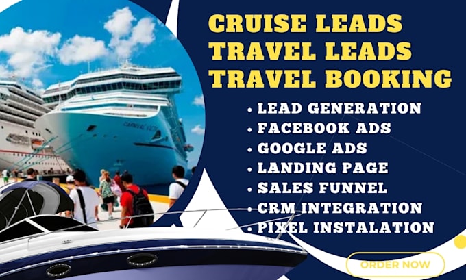 Gig Preview - Generate seasonal cruise leads travel booking leads cruise booking travel leads