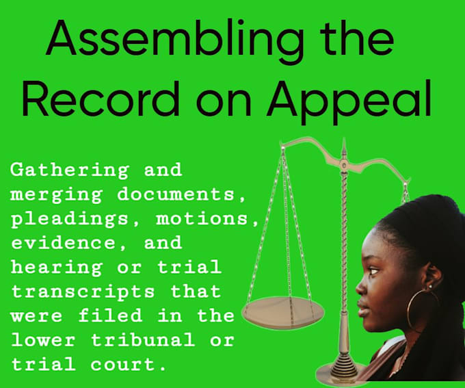 Bestseller - assemble appellate record or record on appeal, draft preliminary statement