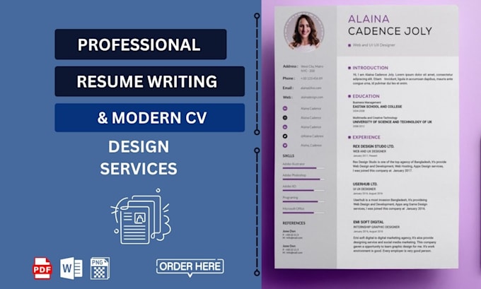 Gig Preview - Do professional resume writing and modern CV design