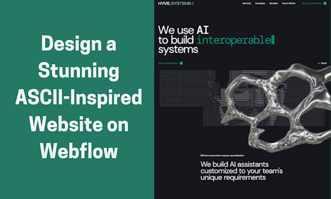 Gig Preview - Design a stunning ascii inspired website on webflow