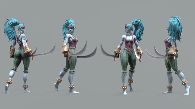 Gig Preview - Create 3d stylized character modeling realistic character design 3d sculpting