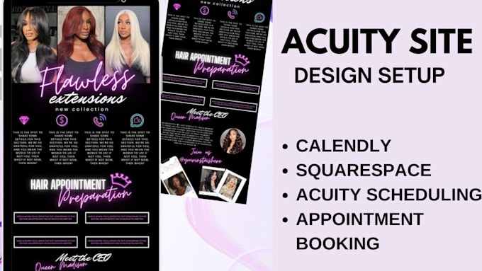 Gig Preview - Setup acuity scheduling acuity appointment booking calendly squarespace