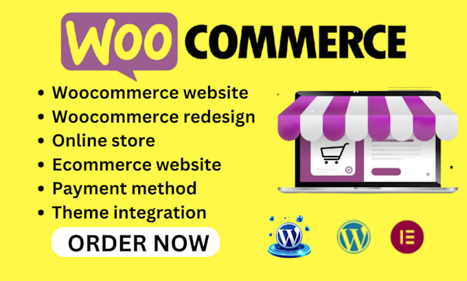 Gig Preview - Design woocommerce website, redesign ecommerce wordpress website, online store