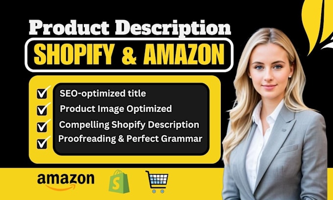 Gig Preview - Write shopify and amazon product descriptions