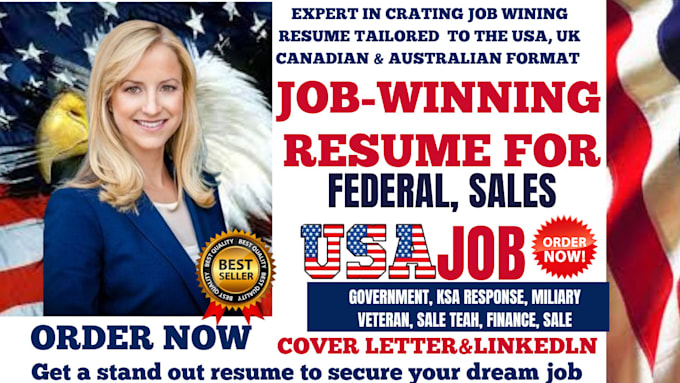 Gig Preview - Craft a professional federal resume, usajobs, executive , veteran resume