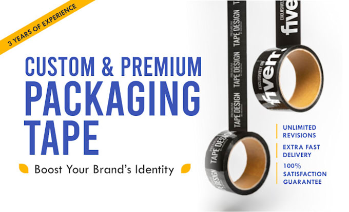 Gig Preview - Create unique custom packaging tape designs to boost brand