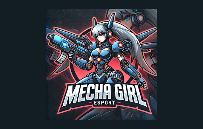 Bestseller - design unique mecha girl mascot logo with my creative thinking