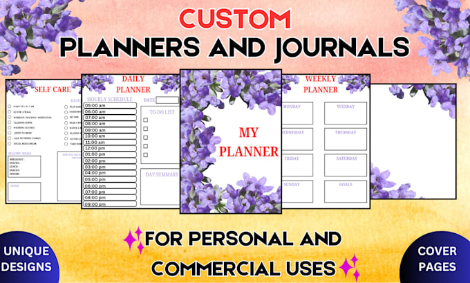 Gig Preview - Design planners and journals