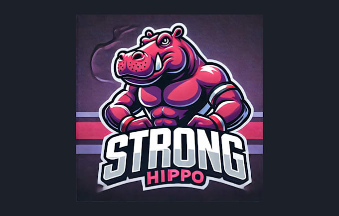 Gig Preview - Create hippo esport mascot logo with unlimited revisions