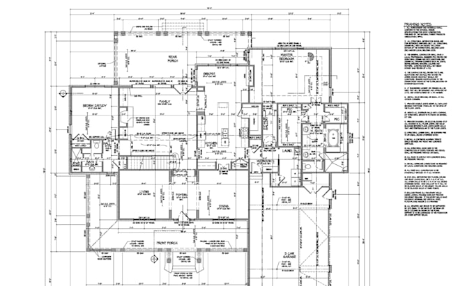 Gig Preview - Draft full residential blueprints in autocad for city permit