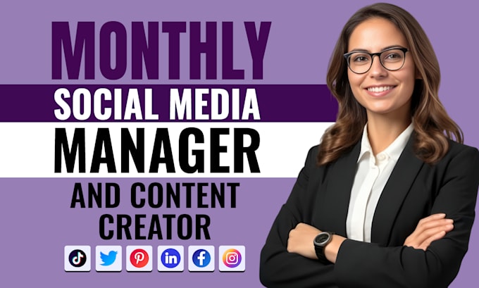 Gig Preview - Be your social media manager and content manager