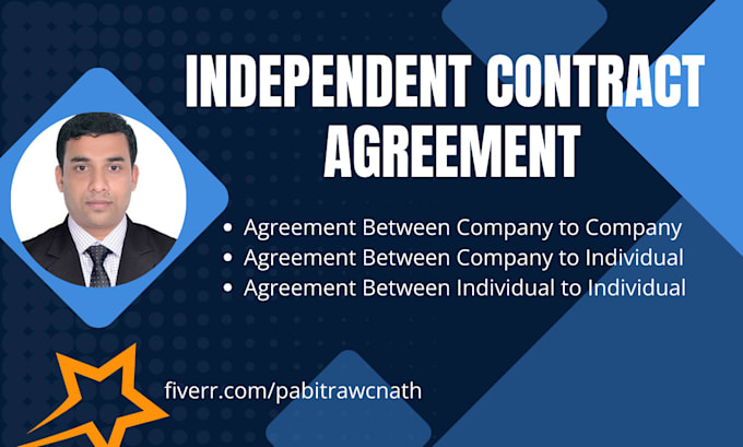 Gig Preview - Write, edit, rewrite independent contractor agreement