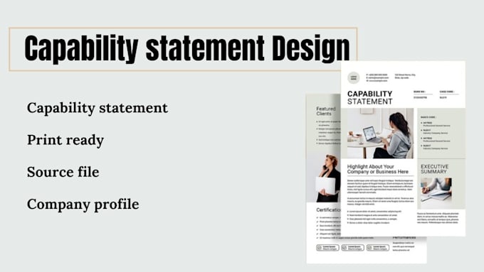 Gig Preview - Design a professional federal government capability statement