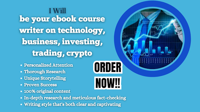 Gig Preview - Be your ebook course writer on technology, business, investing, trading, crypto