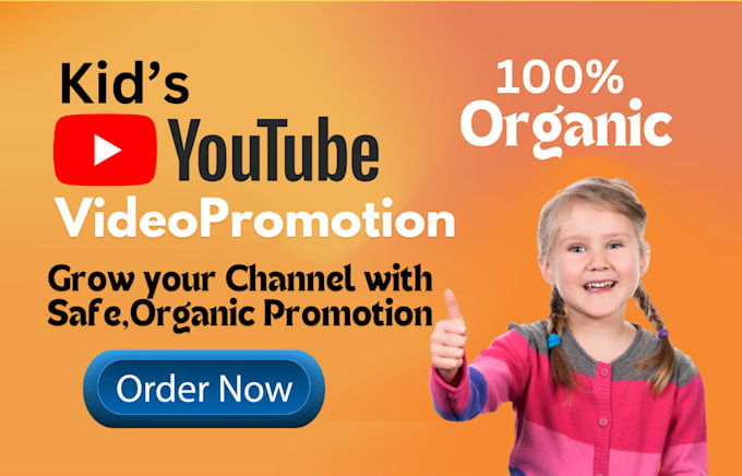 Gig Preview - Do organically  kids youtube video promotion to rank higher