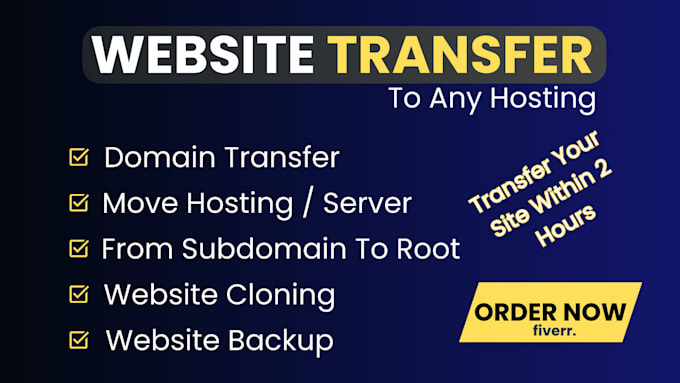 Gig Preview - Move your website to a new hosting or domain with zero downtime