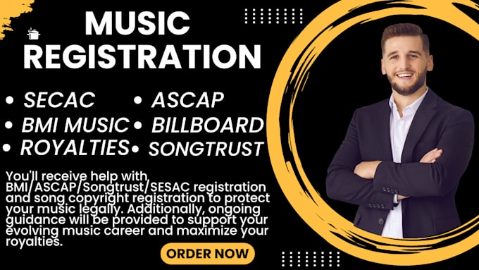 Gig Preview - Register your music with bmi ascap songtrust sesac  song copyright registration