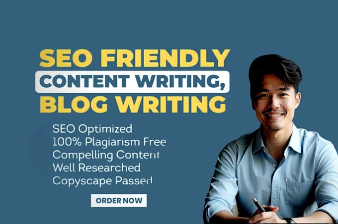 Gig Preview - Do SEO article writing, blog post writing or content writing