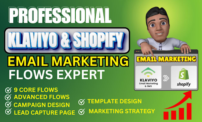 Gig Preview - Setup advanced klaviyo email marketing flows in shopify for ecommerce