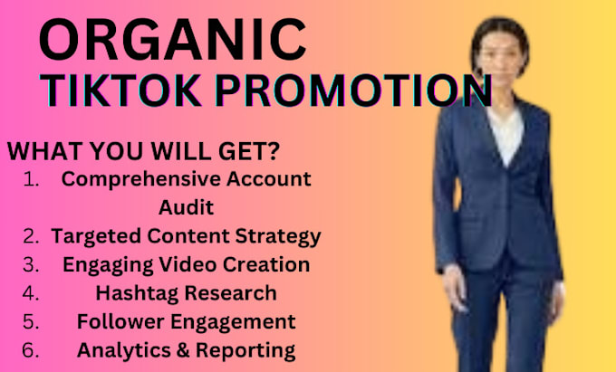 Gig Preview - Manage tiktok marketing to promote grow and engage followers