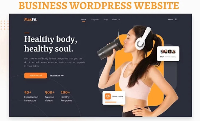 Gig Preview - Build, redesign responsive wordpress website design for your business