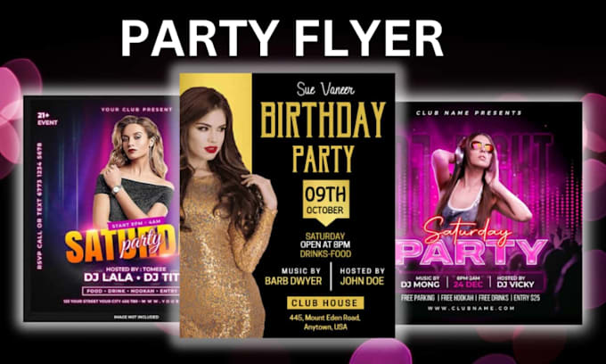 Gig Preview - Design party flyer, event flyer, church, food, sports, club, dj flyer or poster