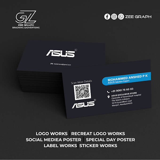 Gig Preview - Create modern and unique business card designs