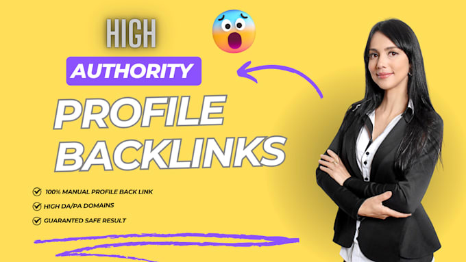 Gig Preview - Do high da authority profile backlinks SEO link building