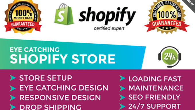 Gig Preview - Build shoplfy or dropshipping  ecommerce store