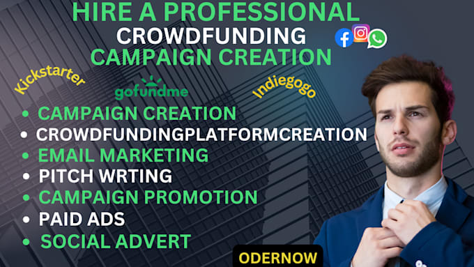 Gig Preview - Do pro crowdfunding campaign creation promotion on kickstarter indiegogo