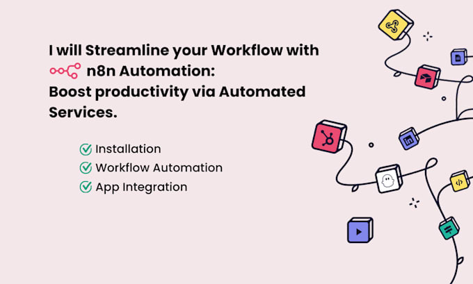 Gig Preview - Streamline your workflow with n8n boost your productivity