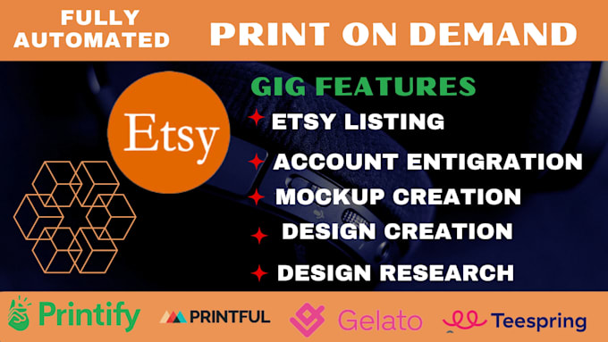 Gig Preview - Do etsy setup etsy SEO with print on demand