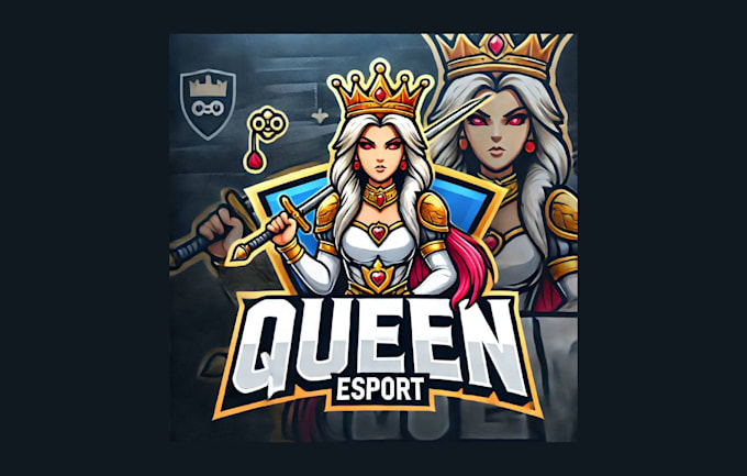 Bestseller - design high quality queen mascot logo with express delivery